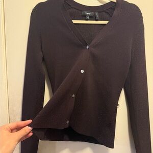 Theory cardigan size small purple - worn once!